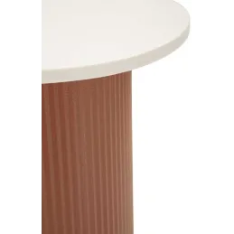 Bout de canapé en métal et marbre artificiel Frankfurt