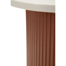 Bout de canapé en métal et marbre artificiel Frankfurt