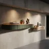 Etagères murales en bois d'hévéa et métal Frankfurt (Set de 2)