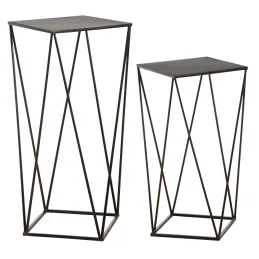 Sellette design en métal noir