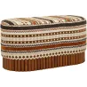 Banc ovale en tissu Etnic 82 x 40 x 40 cm