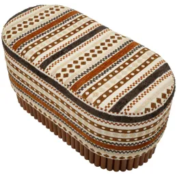 Banc ovale en tissu Etnic 82 x 40 x 40 cm