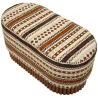 Banc ovale en tissu Etnic 82 x 40 x 40 cm