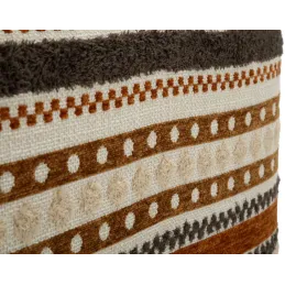 Banc ovale en tissu Etnic 82 x 40 x 40 cm