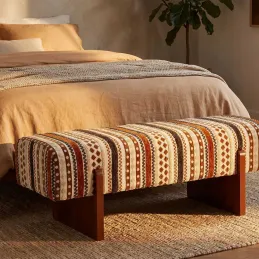 Banc en tissu Etnic 120.5 x 45 x 43 cm