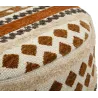 Pouf en tissu avec pieds en bois Ethnic