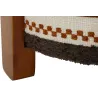 Pouf en tissu avec pieds en bois Ethnic