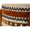 Pouf en tissu avec pieds en bois Ethnic