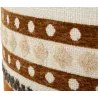 Pouf en tissu avec pieds en bois Ethnic