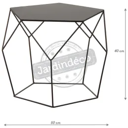 Table basse design en métal noir