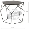 Table basse design en métal noir
