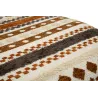 Pouf en tissu avec pieds en bois Ethnic