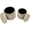 Pouf en tissu 2 en 1 Nordic (Set de 2)