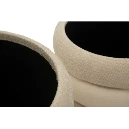 Pouf en tissu 2 en 1 Nordic (Set de 2)