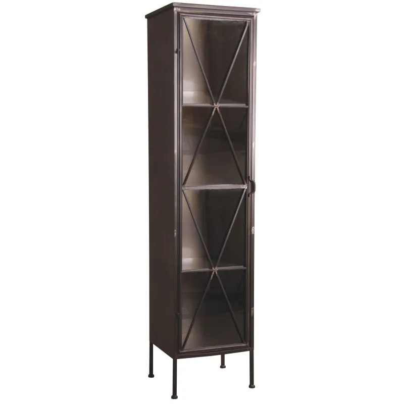 Vitrine 1 porte en métal