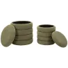 Pouf en tissu 2 en 1 Nordic (Set de 2)