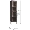 Vitrine 1 porte en métal