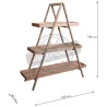 Etagère pliante en bois patiné