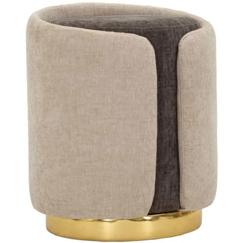 Pouf en tissu Two-Tone 40 x 50 cm