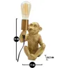 Lampe à poser en métal Monkey 17 x 14.5 x 25 cm