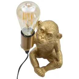 Lampe à poser en métal Monkey 17 x 14.5 x 25 cm