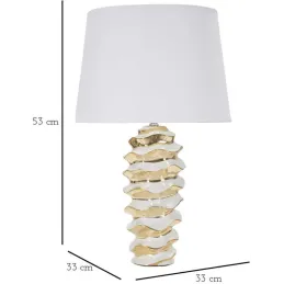 Lampe à poser en céramique et métal Glam