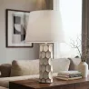 Lampe à poser en céramique et métal Glam