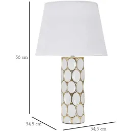 Lampe à poser en céramique et métal Glam