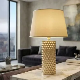 Lampe à poser en céramique et métal Glam
