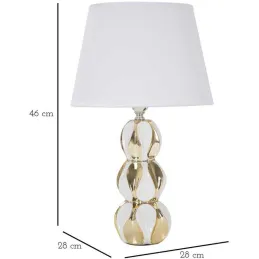 Lampe à poser en céramique et métal Glam