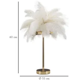 Lampe à poser en métal Palm 40 x 55 cm