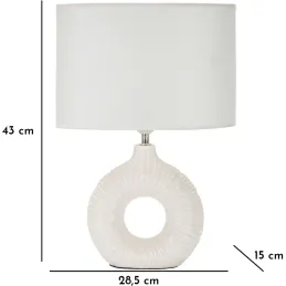 Lampe à poser en céramique Seta 28.5 x 15 x 43 cm