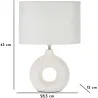 Lampe à poser en céramique Seta 28.5 x 15 x 43 cm