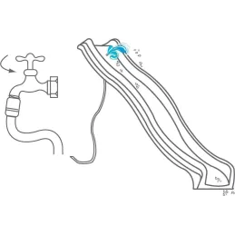 Glissière de toboggan avec vague en PEHD Tweeb 175 cm