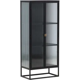 Vitrine en acier 70 x 40 x 160 cm Garis