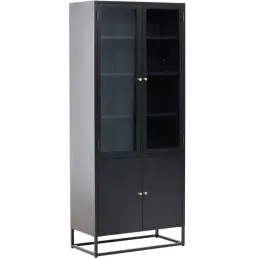 Buffet vitrine en acier 80 x 41 x 190 cm Bakal