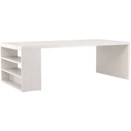 Table de repas 230 x 110 cm avec étagères Mika