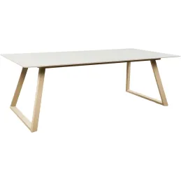 Table de repas 200 x 90 cm en pierre frittée Estelle