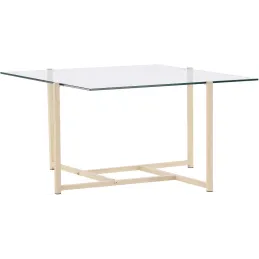 Table basse carré en verre 80 x 80 cm Hybrid