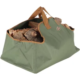 Sac porte-bûches en polyester vert 59.5 x 39.5 x 39.5 cm