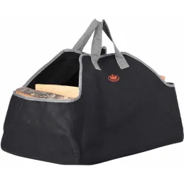 Sac à bûches en polyester noir