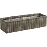 Jardinière rectangulaire en rotin synthétique (Lot de 2)