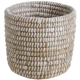 Cache pot rond en jonc de mer( Lot de 3)