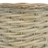 Cache pot rond en osier gris (Lot de 5)