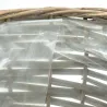 Cache pot rond en osier gris (Lot de 5)