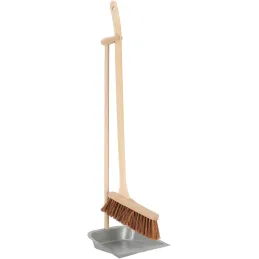 Set pelle et balai en bois de hêtre et acier