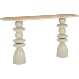 Console en métal avec plateau en bois Top 150 x 45 x 77.5 cm