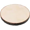 Planche décorative ronde en bois naturel 25 x 2 cm