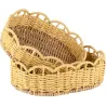 Set 2 paniers ovales en jute naturel et jaune
