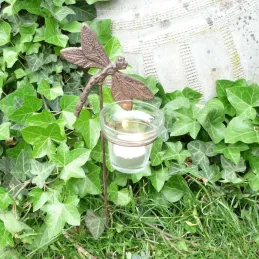 Photophores de jardin sur pique (Lot de 4)
